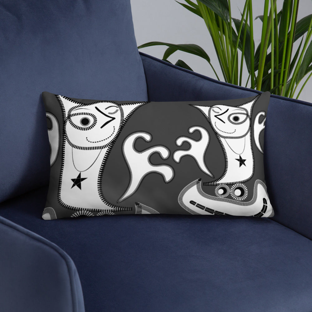 ベーシッククッション・パッチ大王ジェニー裏モノクロver【CA005-BC004】