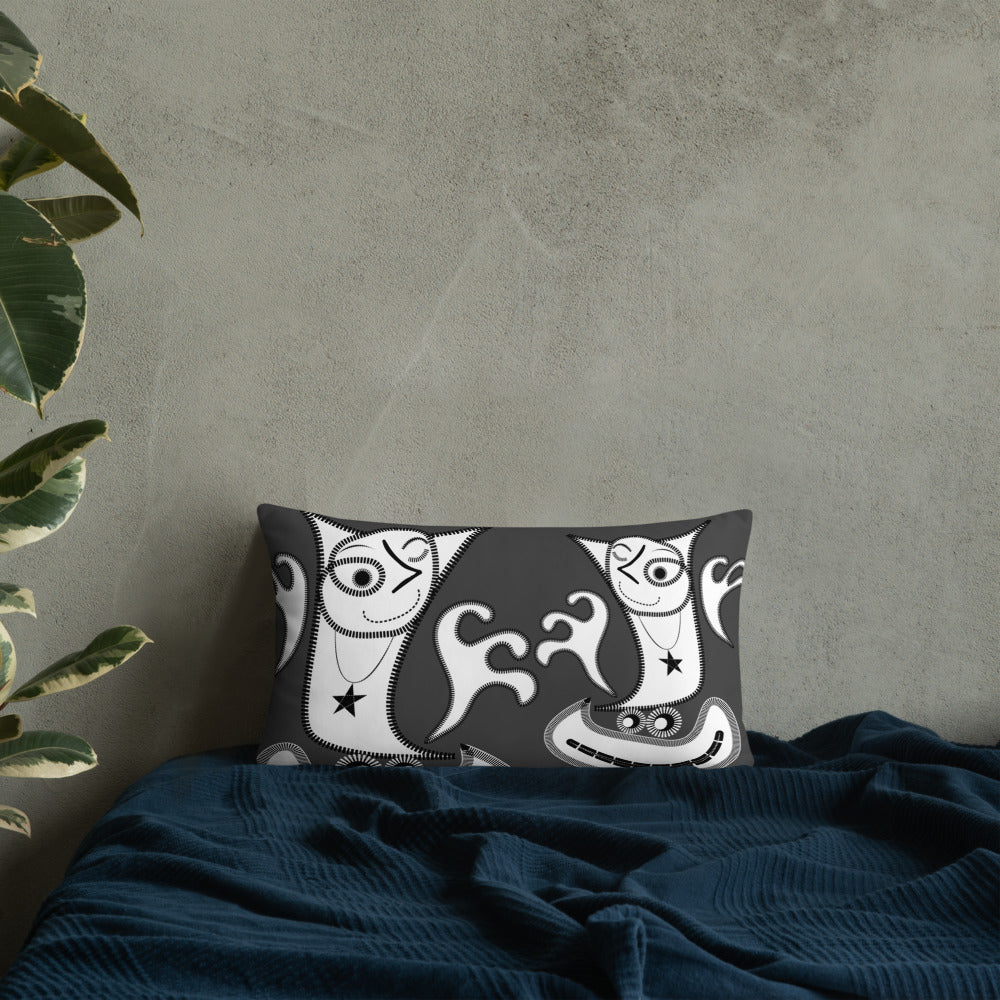 ベーシッククッション・パッチ大王ジェニー裏モノクロver【CA005-BC004】