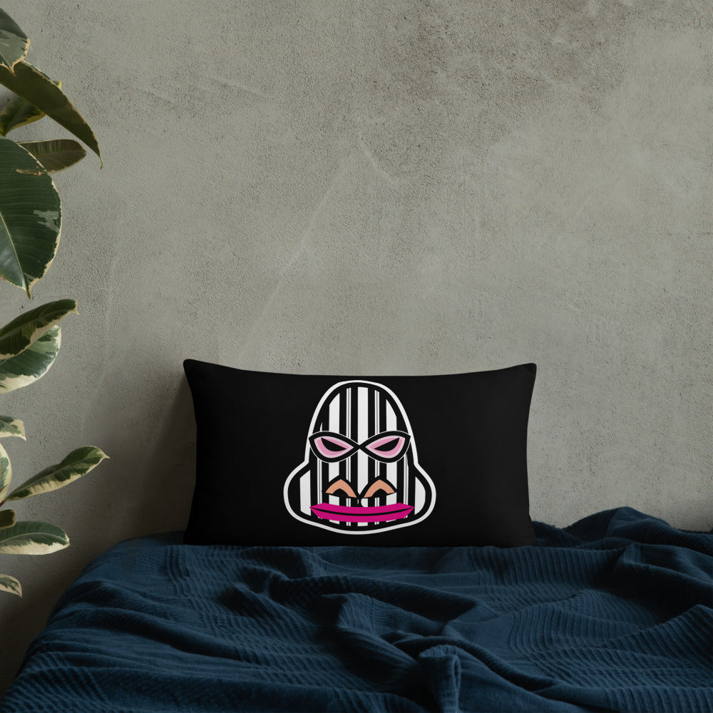 ベーシッククッション・ゴリラダダ模様黒【CA031-BC007】