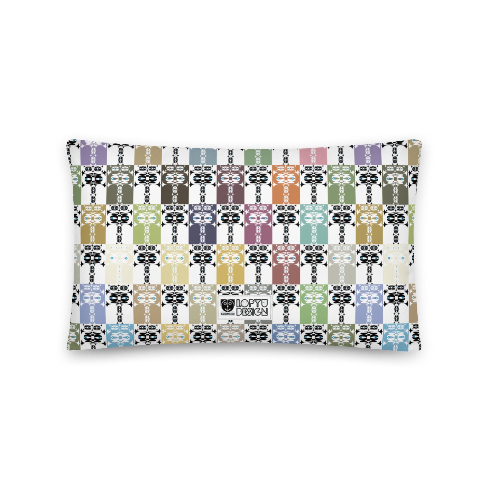 ベーシッククッション・イジドール格子柄ソフト&クール【CA001-BC021】