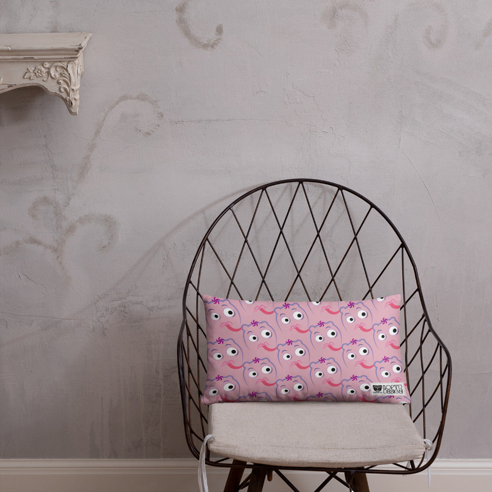 ベーシッククッション・宇宙のっこ模様ピンク【CA016-BC006】