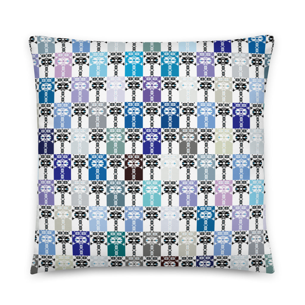 ベーシッククッション・イジドール格子柄ソフト&クール【CA001-BC021】