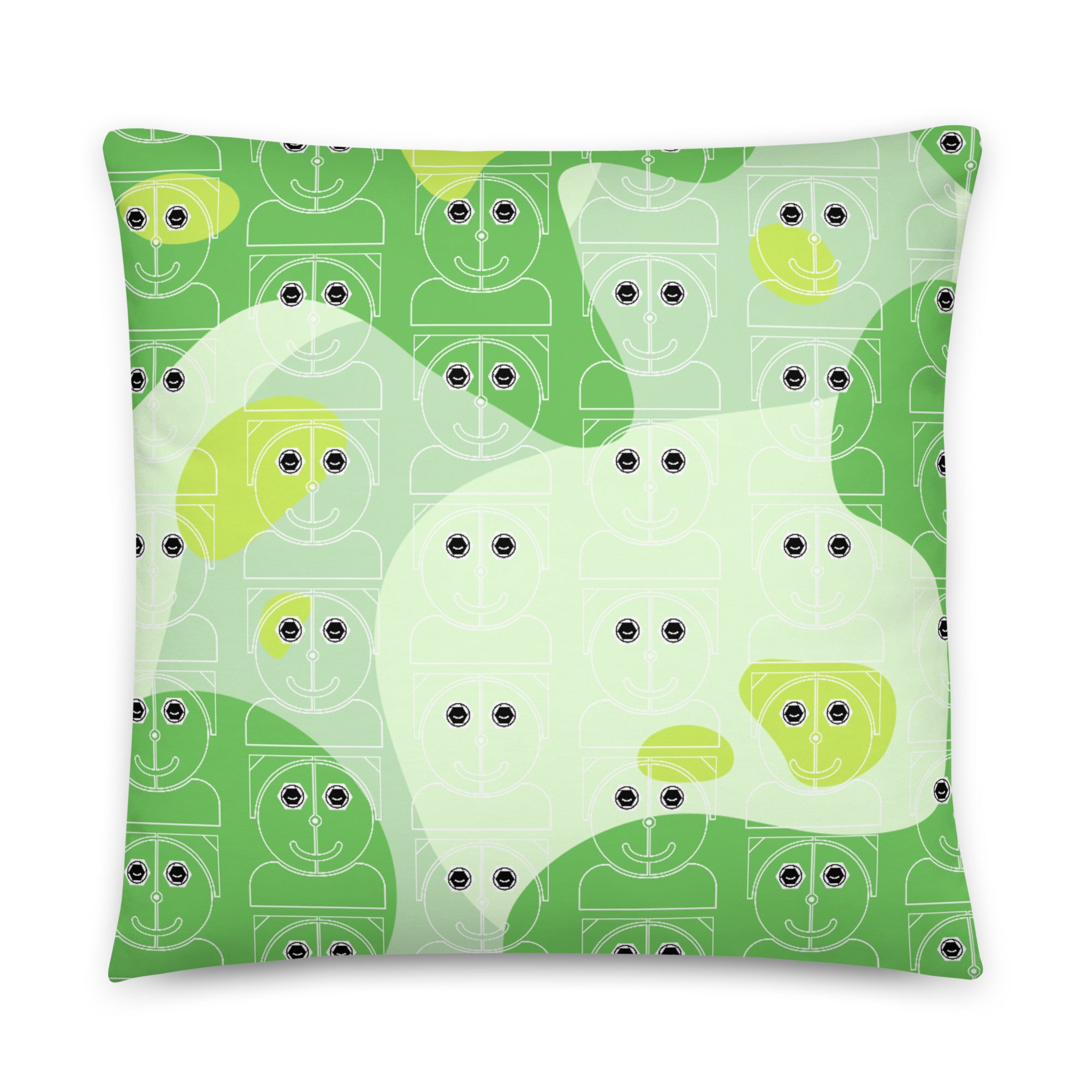 ベーシッククッション・ロピュールくんグリーンアブストラクト【LC001-BC020】