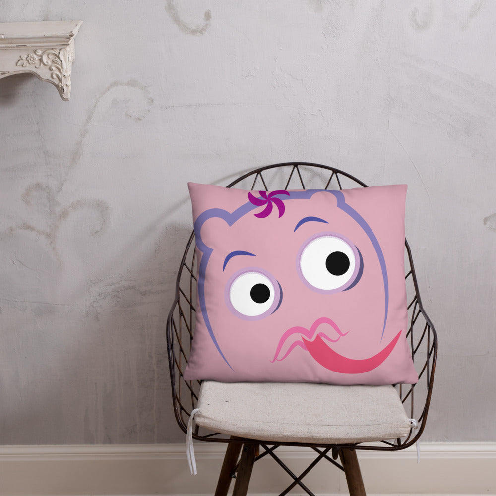 ベーシッククッション・宇宙のっこ模様ピンク【CA016-BC006】