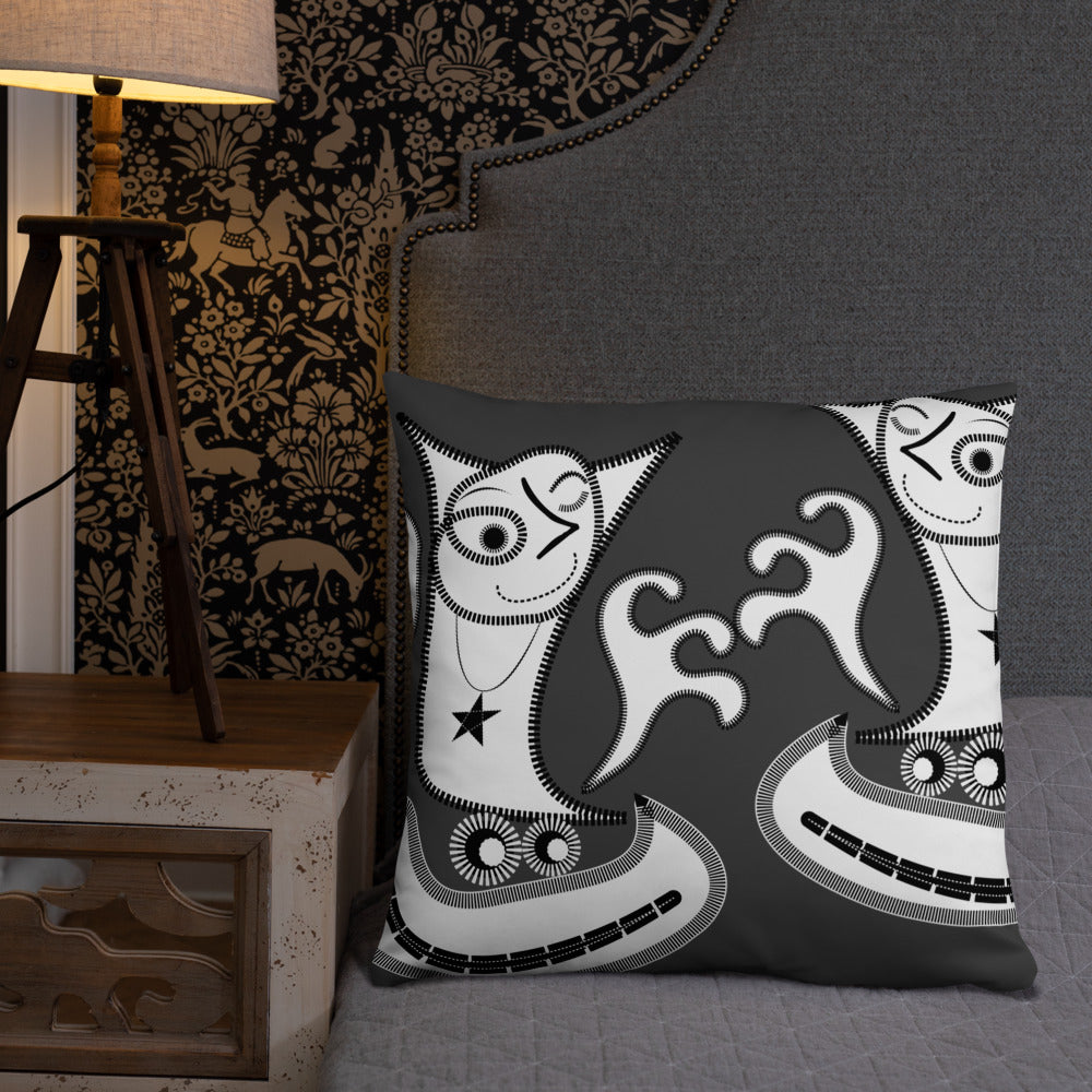 ベーシッククッション・パッチ大王ジェニー裏モノクロver【CA005-BC004】