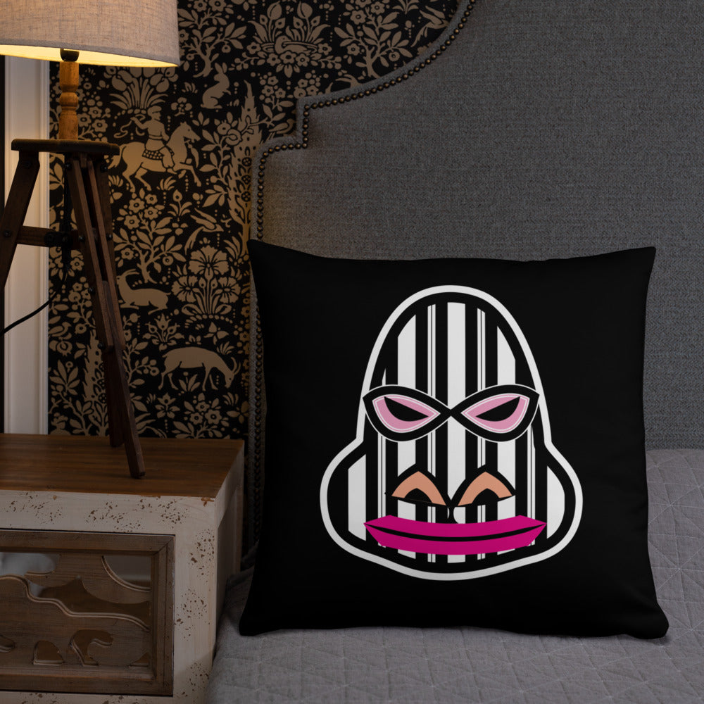 ベーシッククッション・ゴリラダダ模様黒【CA031-BC007】