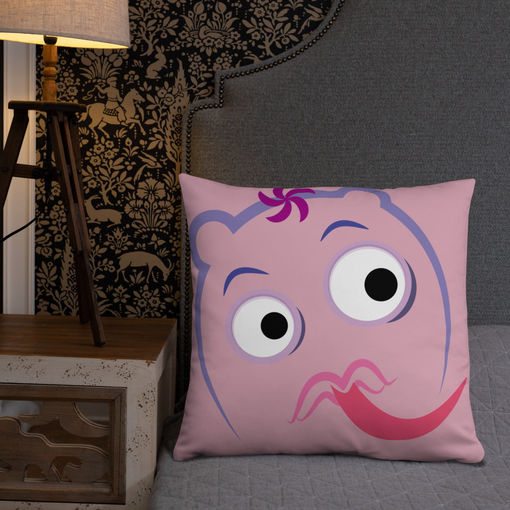 ベーシッククッション・宇宙のっこ模様ピンク【CA016-BC006】