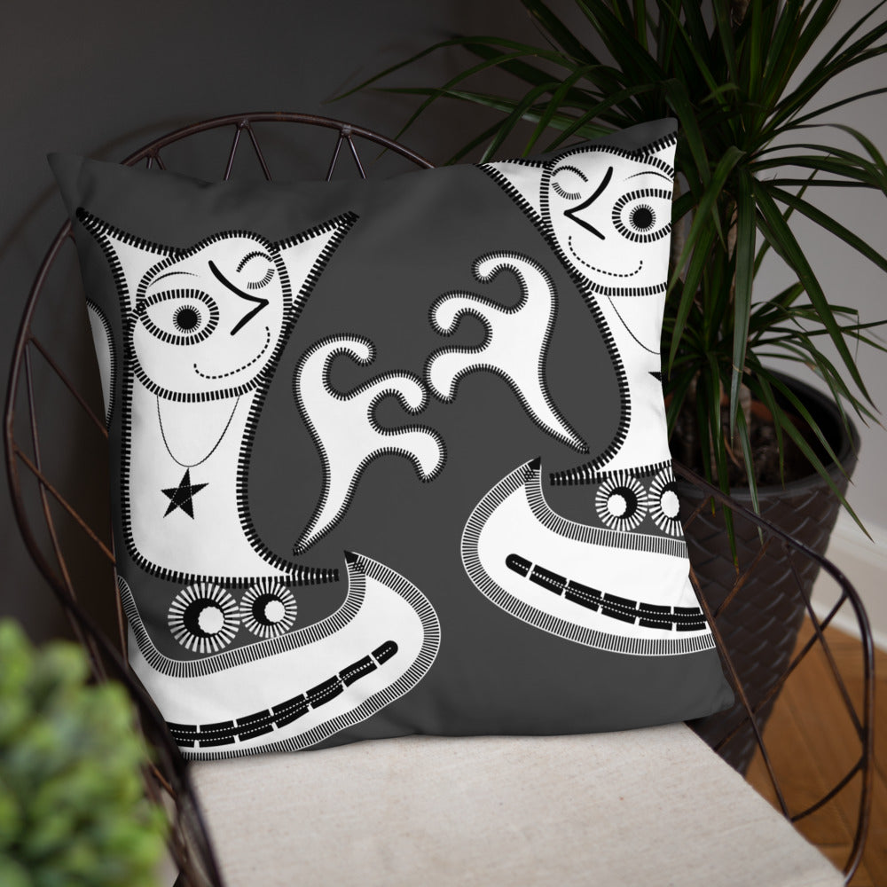 ベーシッククッション・パッチ大王ジェニー裏モノクロver【CA005-BC004】