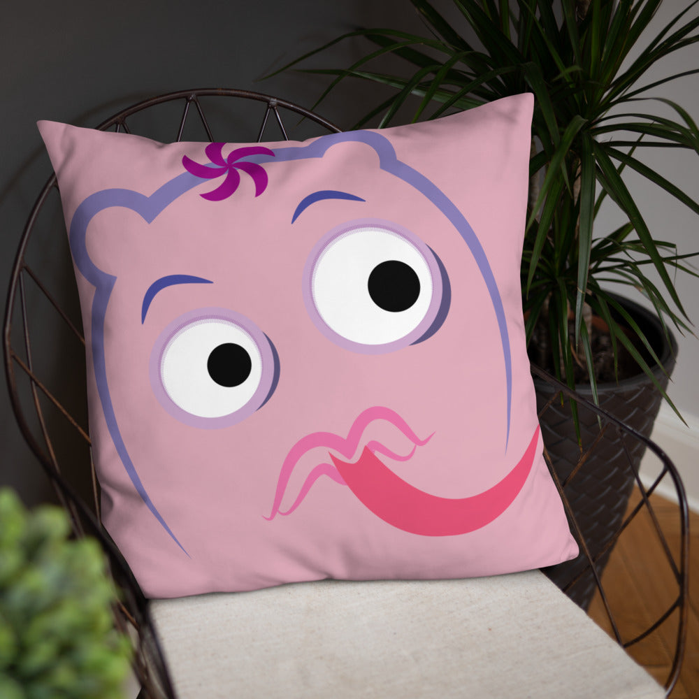 ベーシッククッション・宇宙のっこ模様ピンク【CA016-BC006】