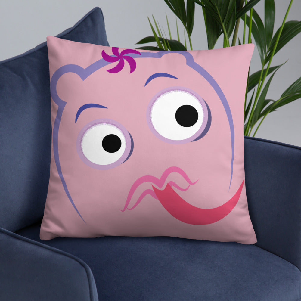 ベーシッククッション・宇宙のっこ模様ピンク【CA016-BC006】