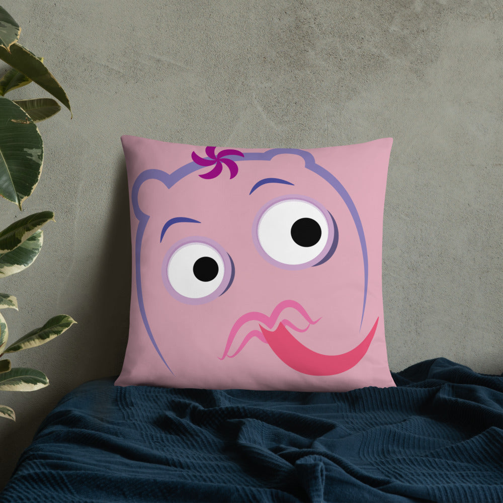 ベーシッククッション・宇宙のっこ模様ピンク【CA016-BC006】