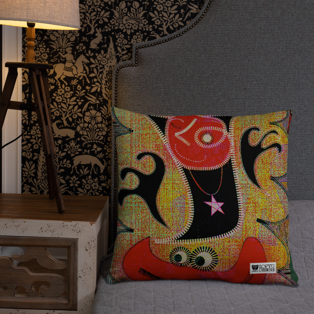 ベーシッククッション・パッチ大王ジェニー裏モノクロver【CA005-BC004】