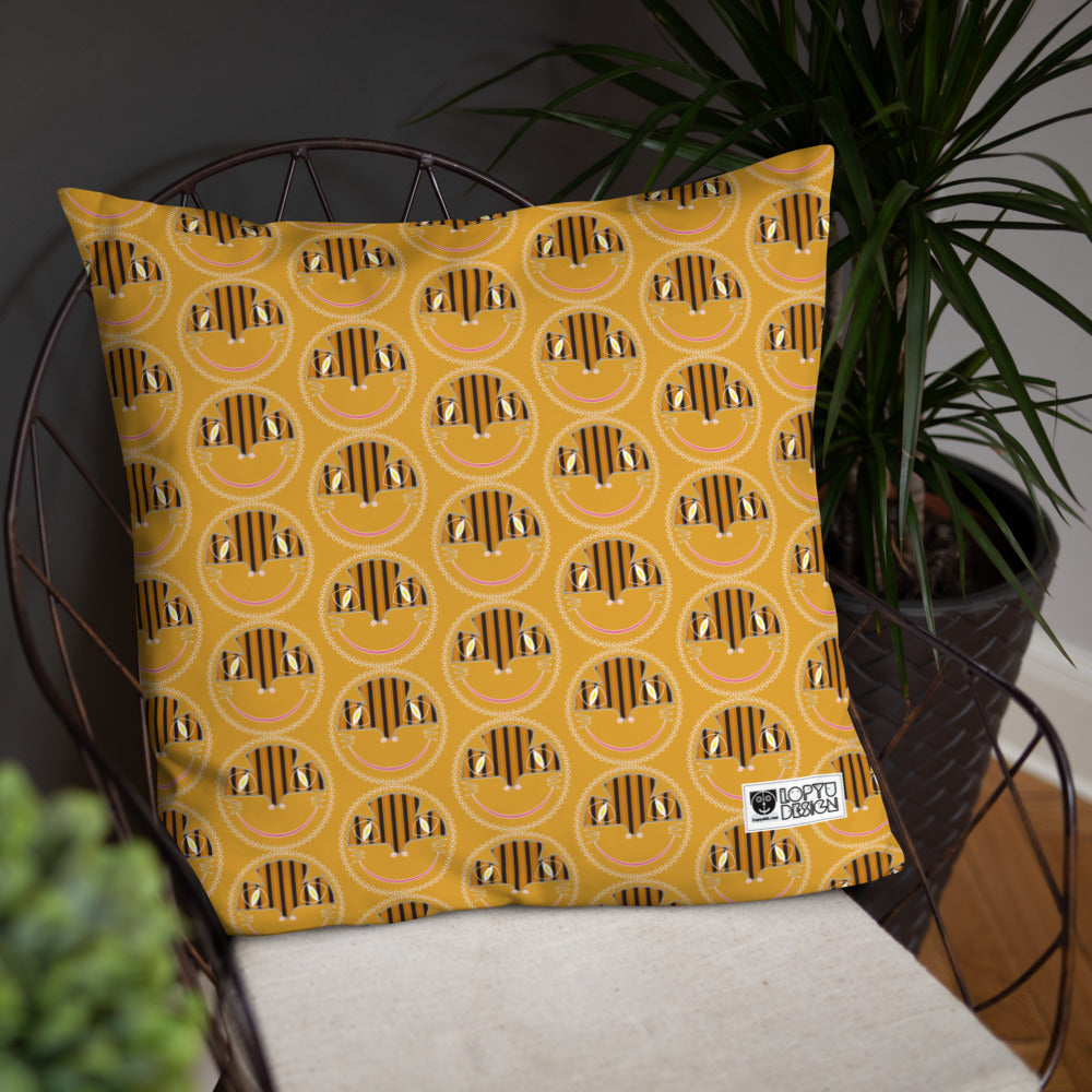 ベーシッククッション・アンガトくん模様黄【CA033-BC008】