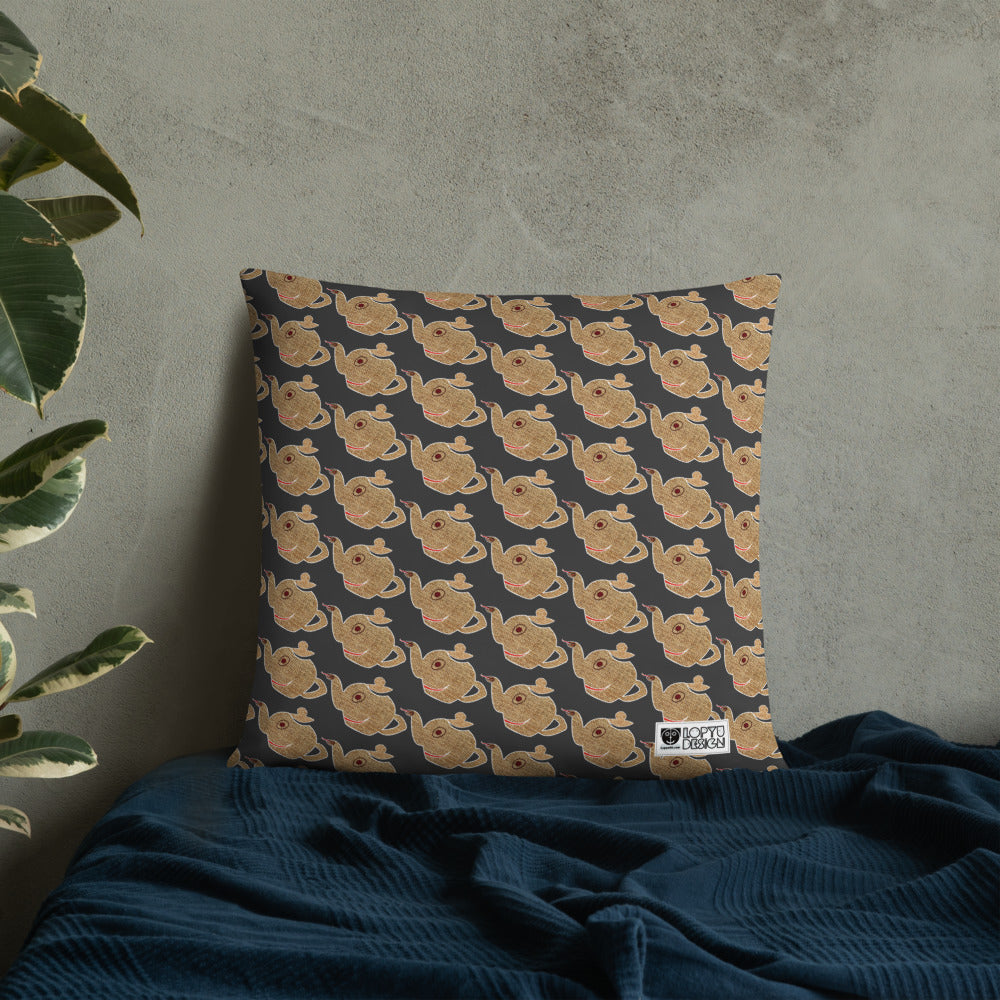 ベーシッククッション・ロピュズカフェドンゴロス模様グレー【LC003-BC005】