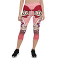 全面プリントカプリレギンス・アネゴッティ/ピンク【CA030- CLGL006】