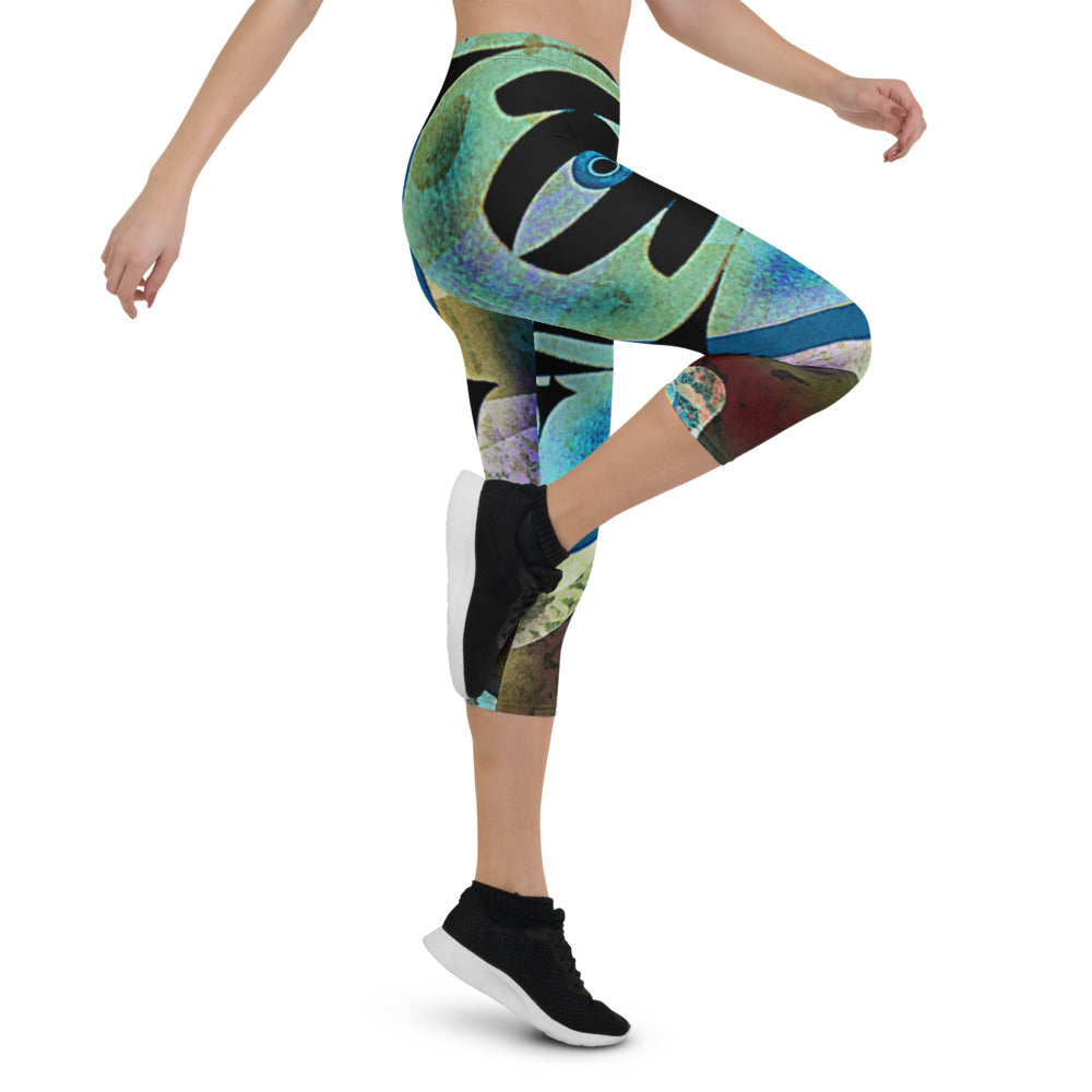 全面プリントカプリレギンス・マーブルイジドール【CA001- CLGL004】