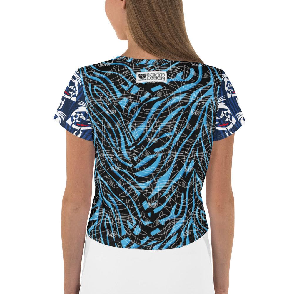 全面プリントクロップTシャツ・ボクチャン線画モダン【CA003- TCT007】