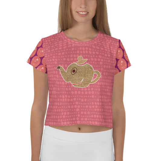 全面プリントクロップTシャツ・ロピュズカフェドンゴロスロゴ【LC003- TCT009】