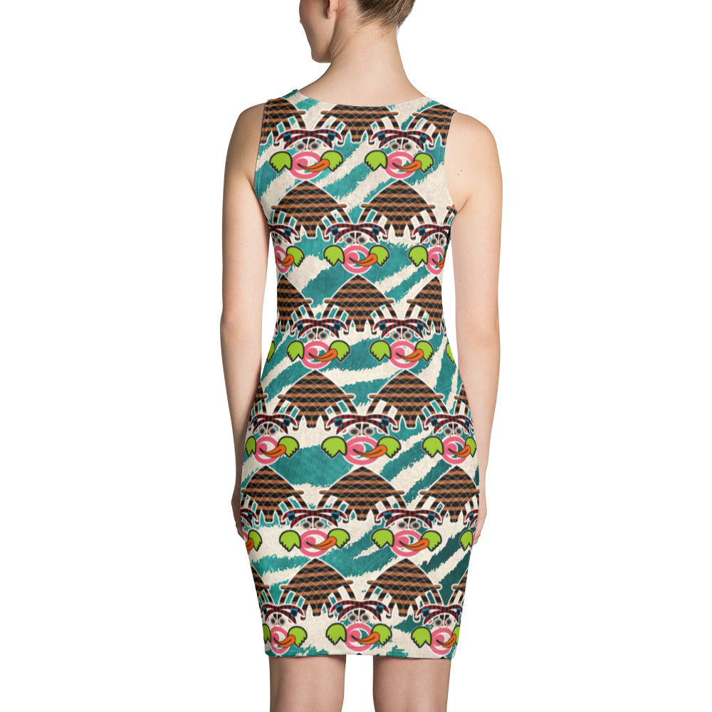 昇華プリントカットソーワンピース・ペロンパモダン【CA077- CSOP021】