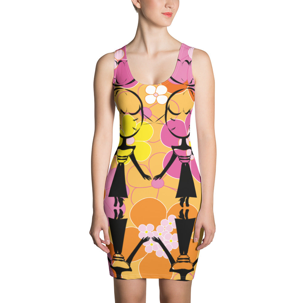 昇華プリントカットソーワンピース・マダムペシェーラモダン【CA015- CSOP012】