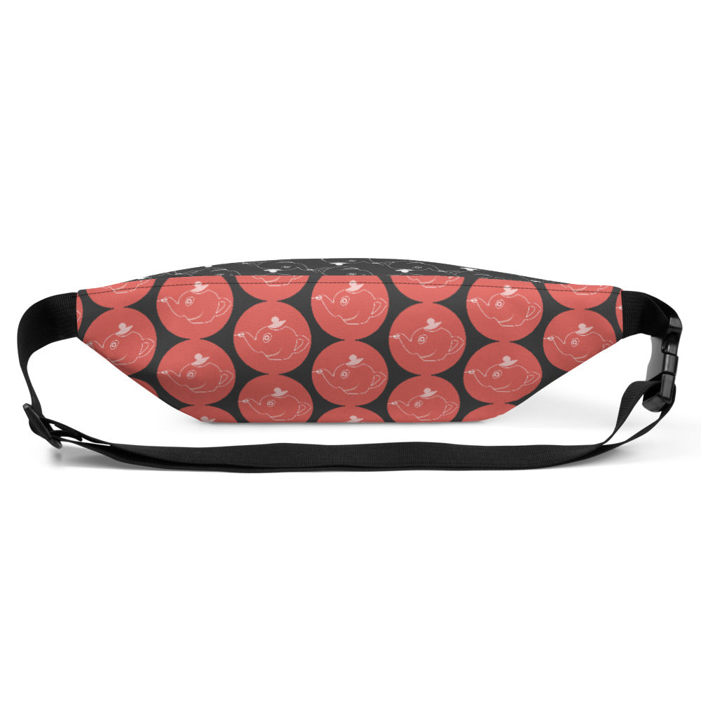 ウエストポーチ・ロピュカフェ赤ロゴ模様【LC003- WP007】