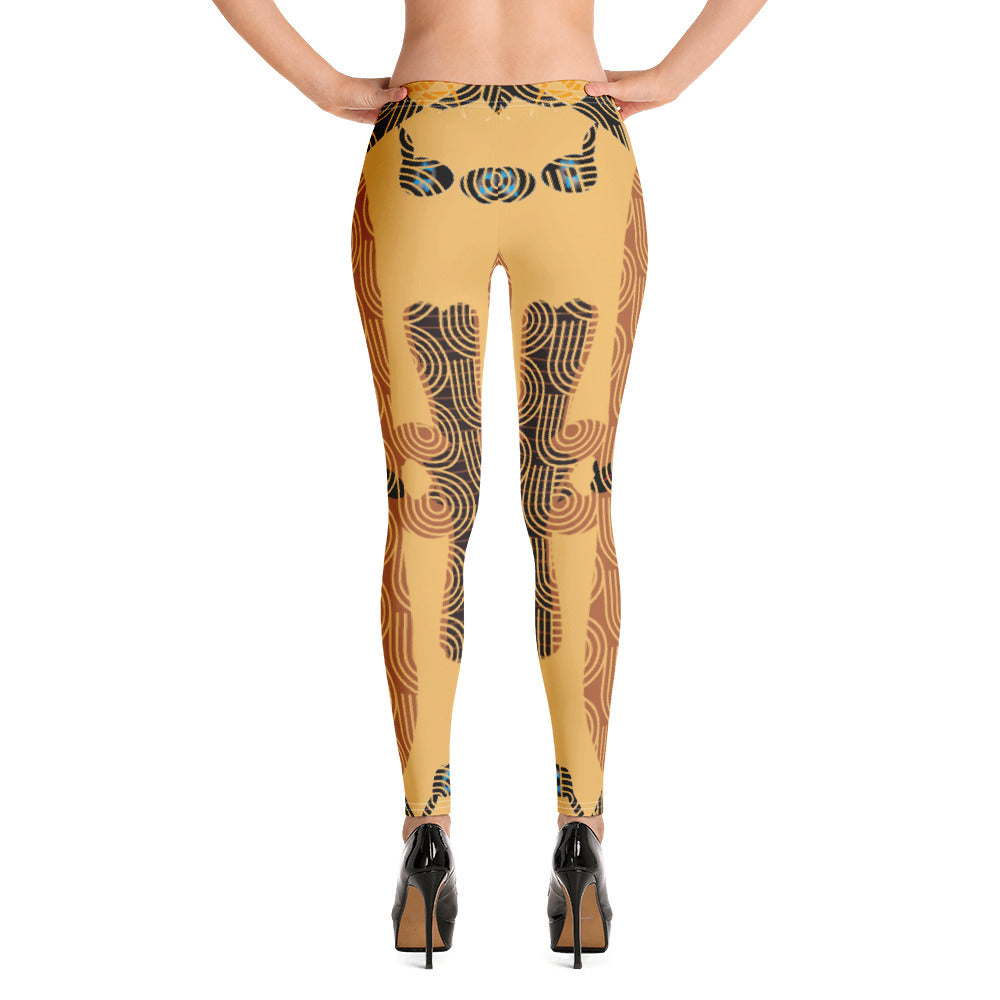 全面プリントレギンス・リョンドー/イエロー【CA007- LGL006】