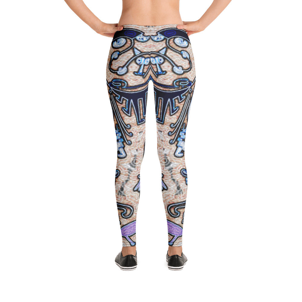 全面プリントレギンス・アフタヌーンオピウムREMIXBNO27【AO002- YLGL036】