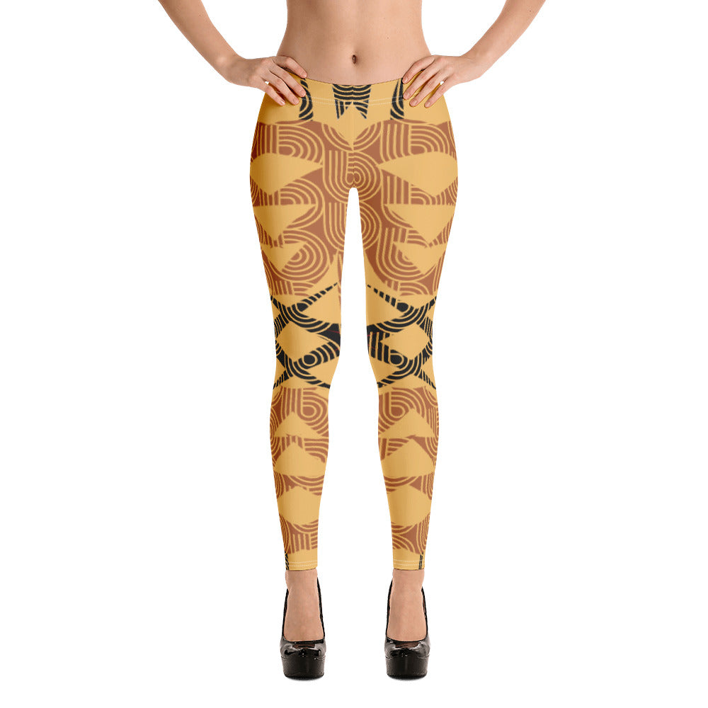 全面プリントレギンス・リョンドー/イエロー【CA007- LGL006】