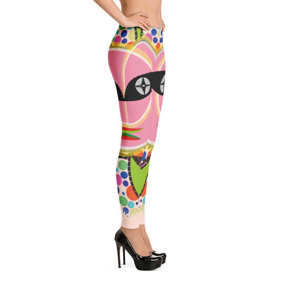 全面プリントレギンス・ドッツトートボーイ/ベージュ【CA017- LGL005】