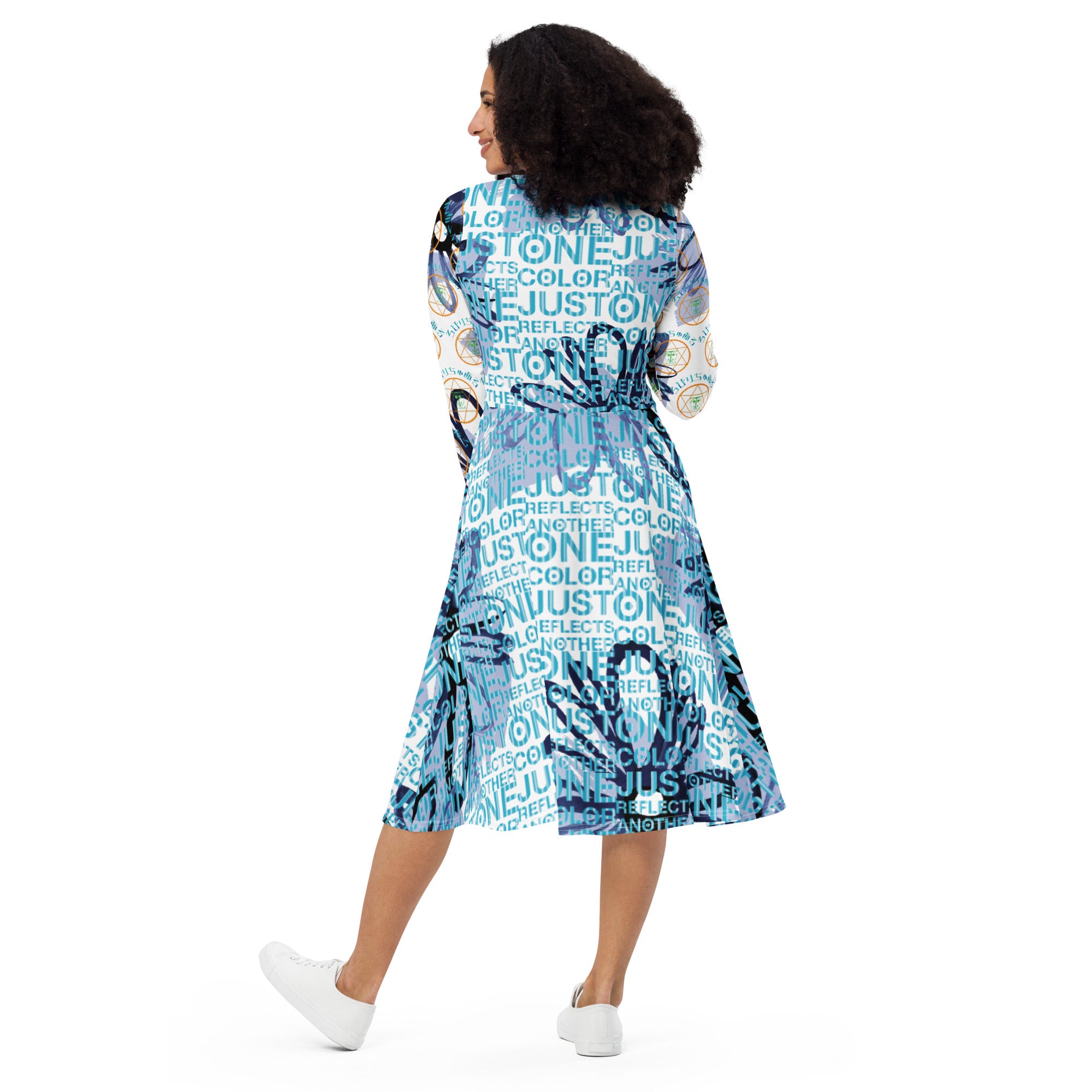 全面プリント長袖ミドルワンピース・ろぴりちゅあるモダン【TG002- MOP022】