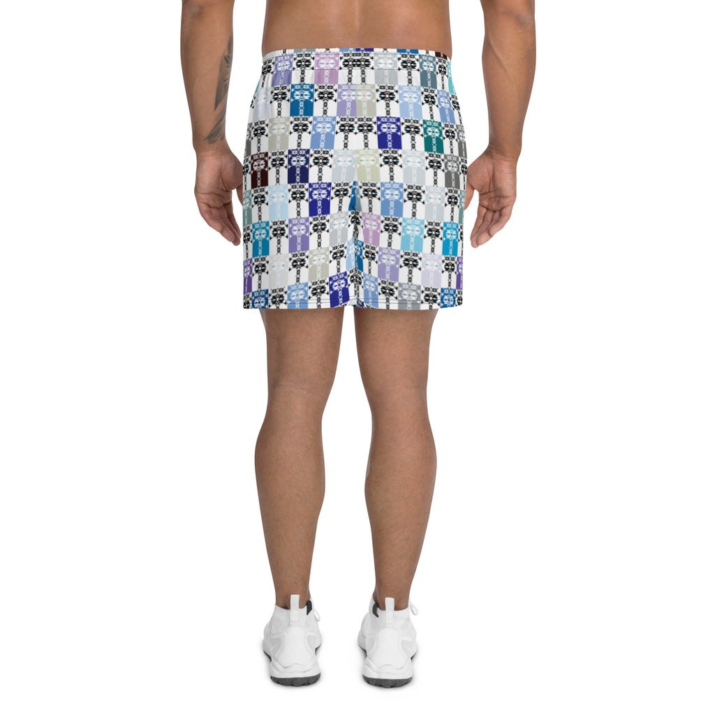 メンズ スポーツロングショーツ・イジドール格子柄クール【CA001- MLS007】