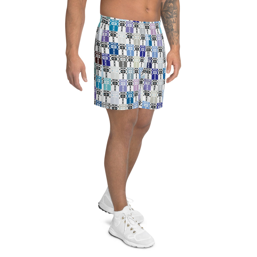 メンズ スポーツロングショーツ・イジドール格子柄クール【CA001- MLS007】