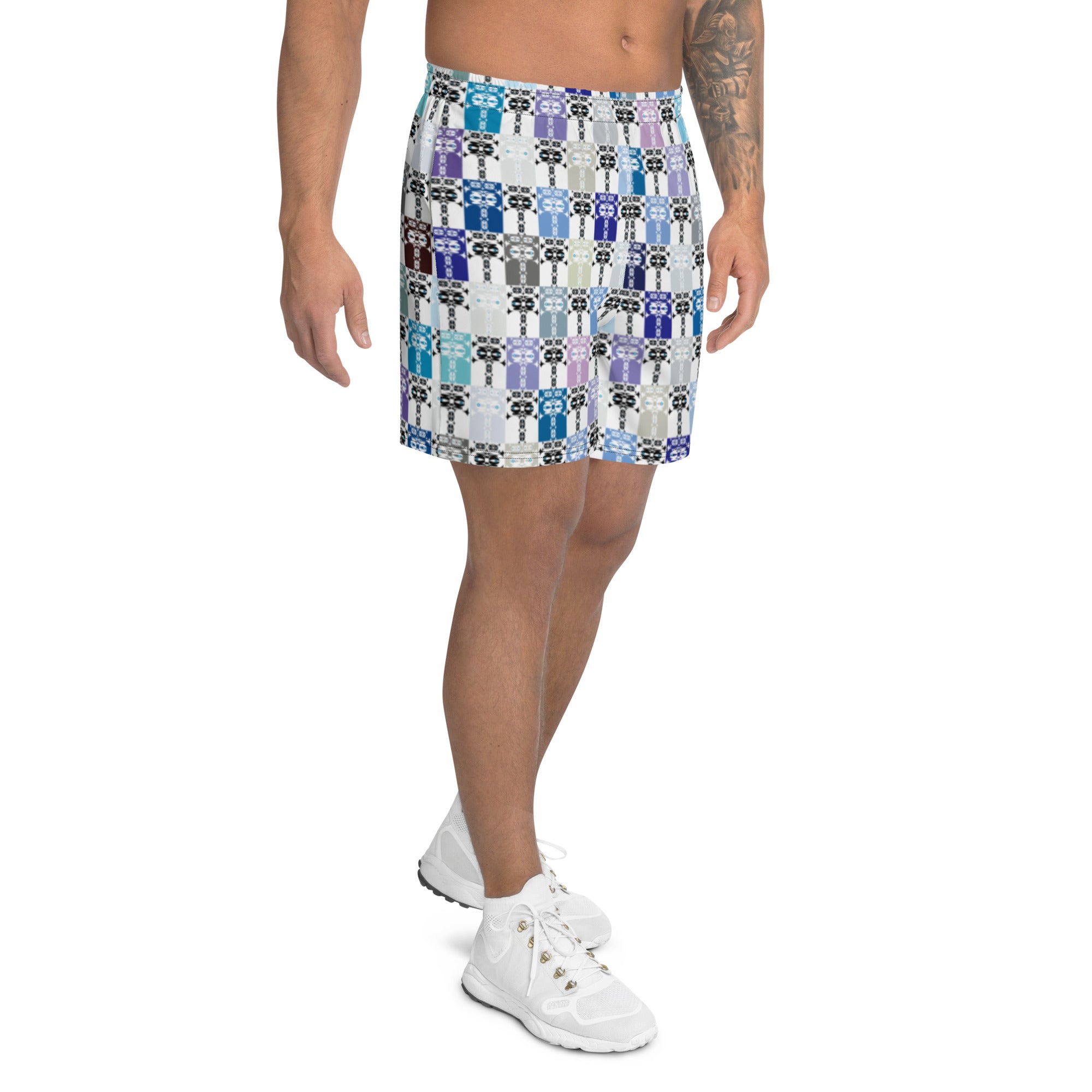 メンズ スポーツロングショーツ・イジドール格子柄クール【CA001- MLS007】