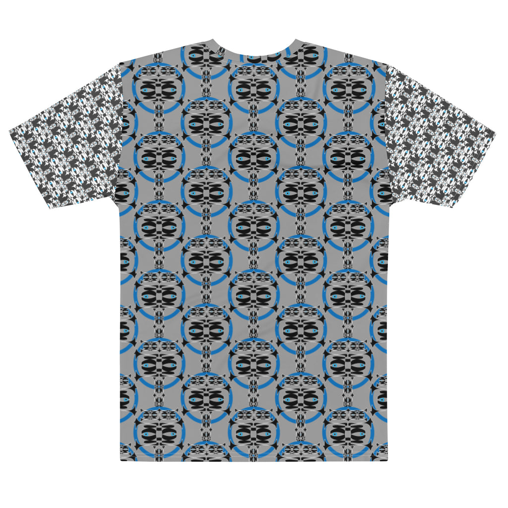 メンズTシャツ・青輪イジドール模様グレー【CA001- TCNM005】