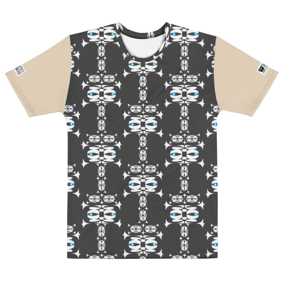 メンズTシャツ・白イジドール模様黒【CA001- TCNM004】