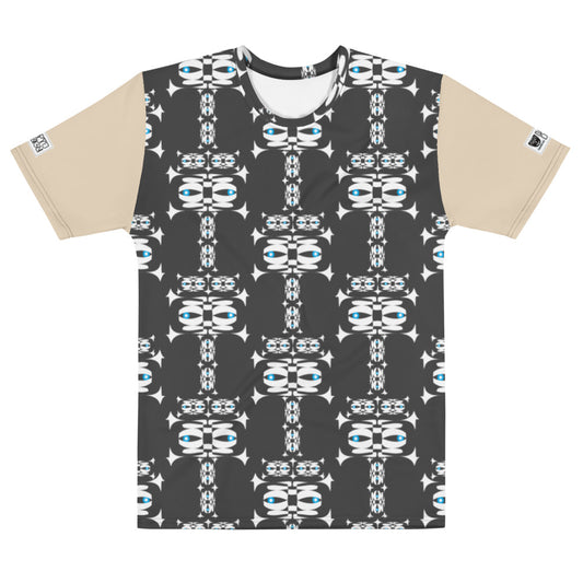 メンズTシャツ・白イジドール模様黒【CA001- TCNM004】