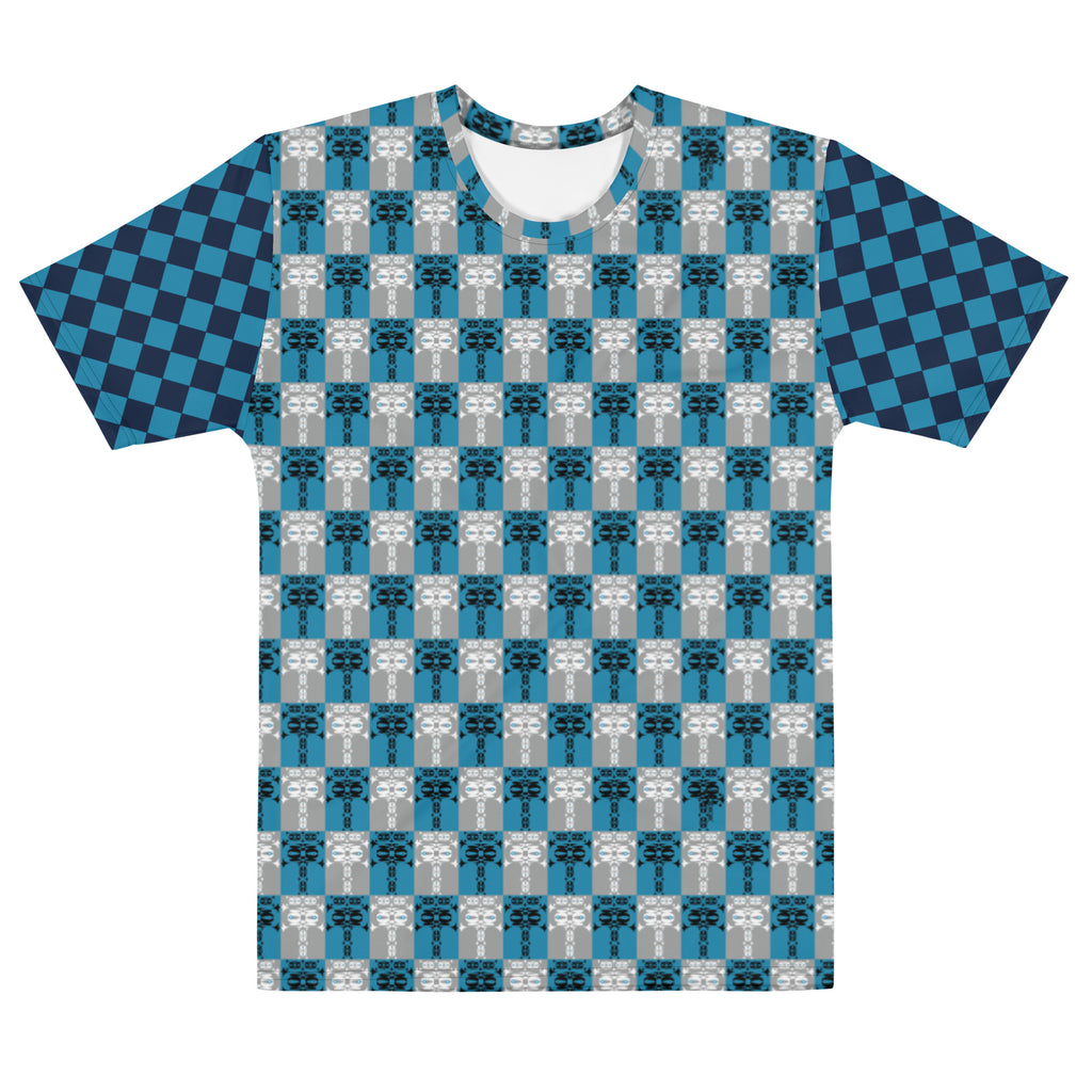 メンズTシャツ・イジドール格子柄青【CA001- TCNM001】