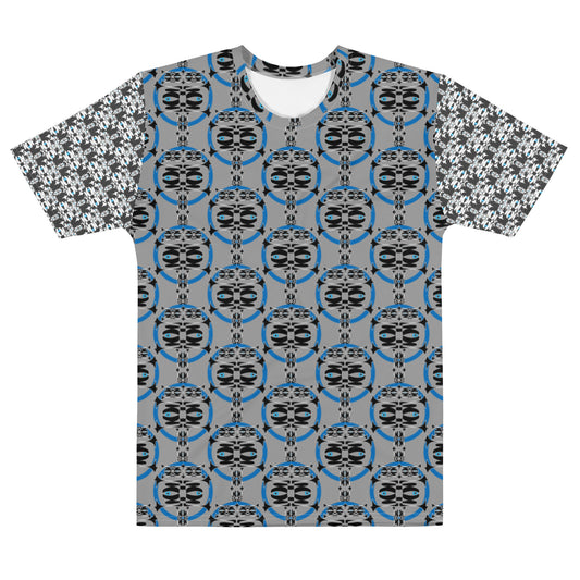メンズTシャツ・青輪イジドール模様グレー【CA001- TCNM005】