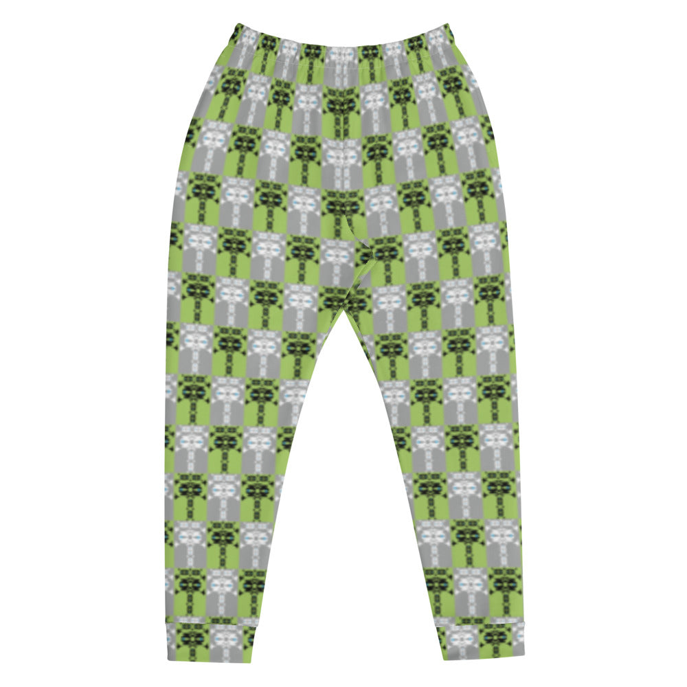 メンズスウェットパンツ・イジドール格子柄黄緑【CA001- SPM001】