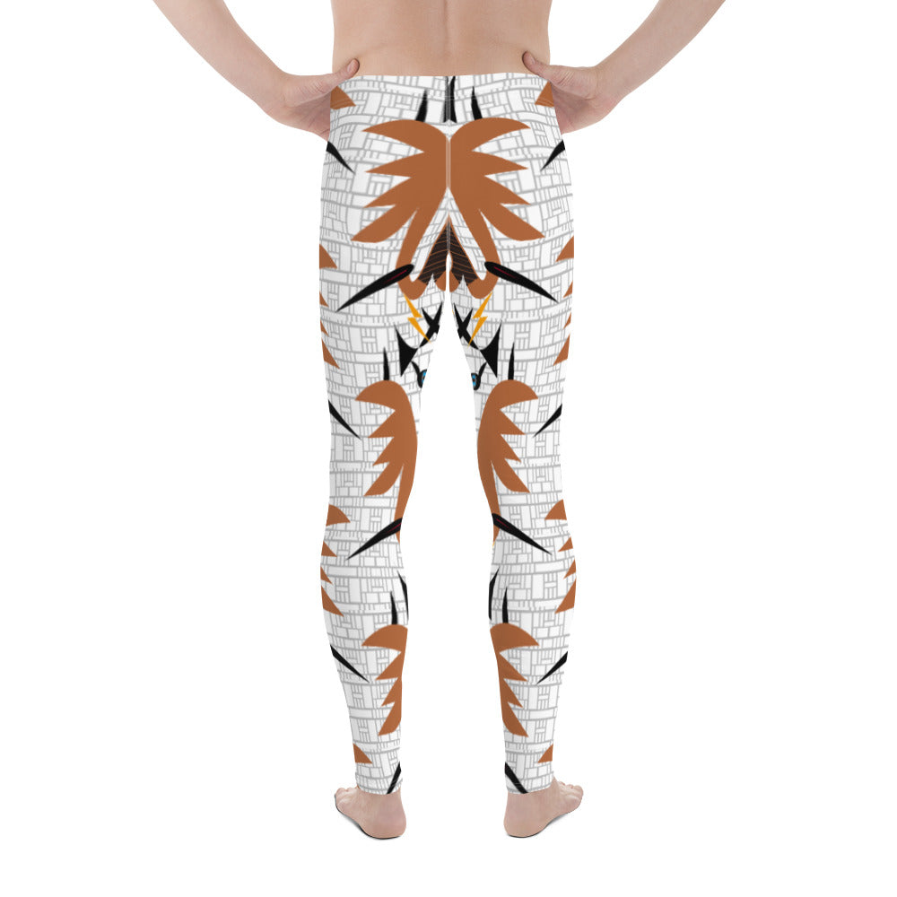 全面プリントメンズレギンス・リョンドーホワイト【CA007- LGM011】