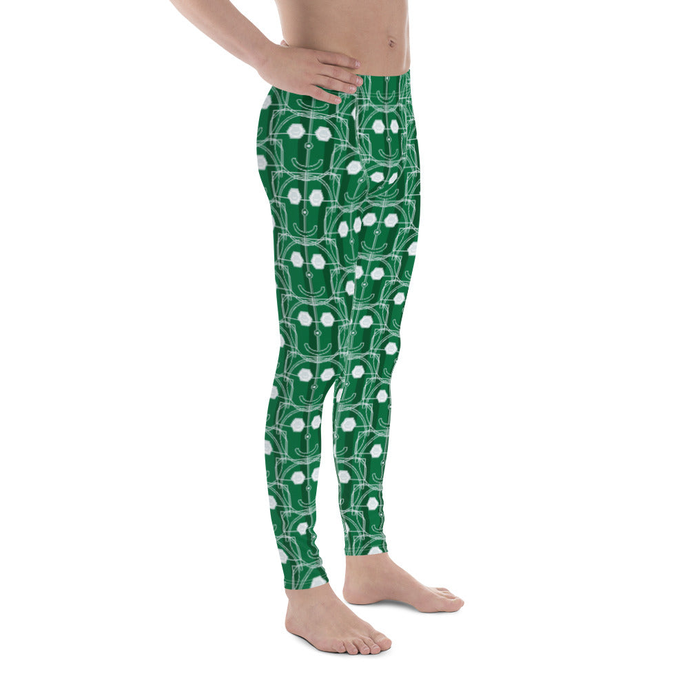 全面プリントメンズレギンス・ロピュールくんパターングリーン【LC001- LGM010】