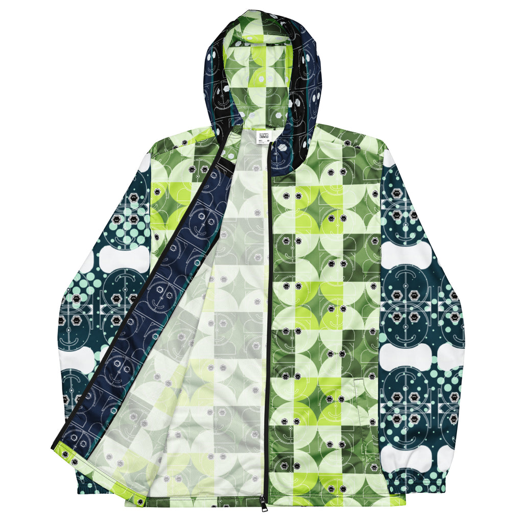 メンズ ウインドブレーカー・ロピュールくんロゴグリーンモダン【LC001-MWB007】