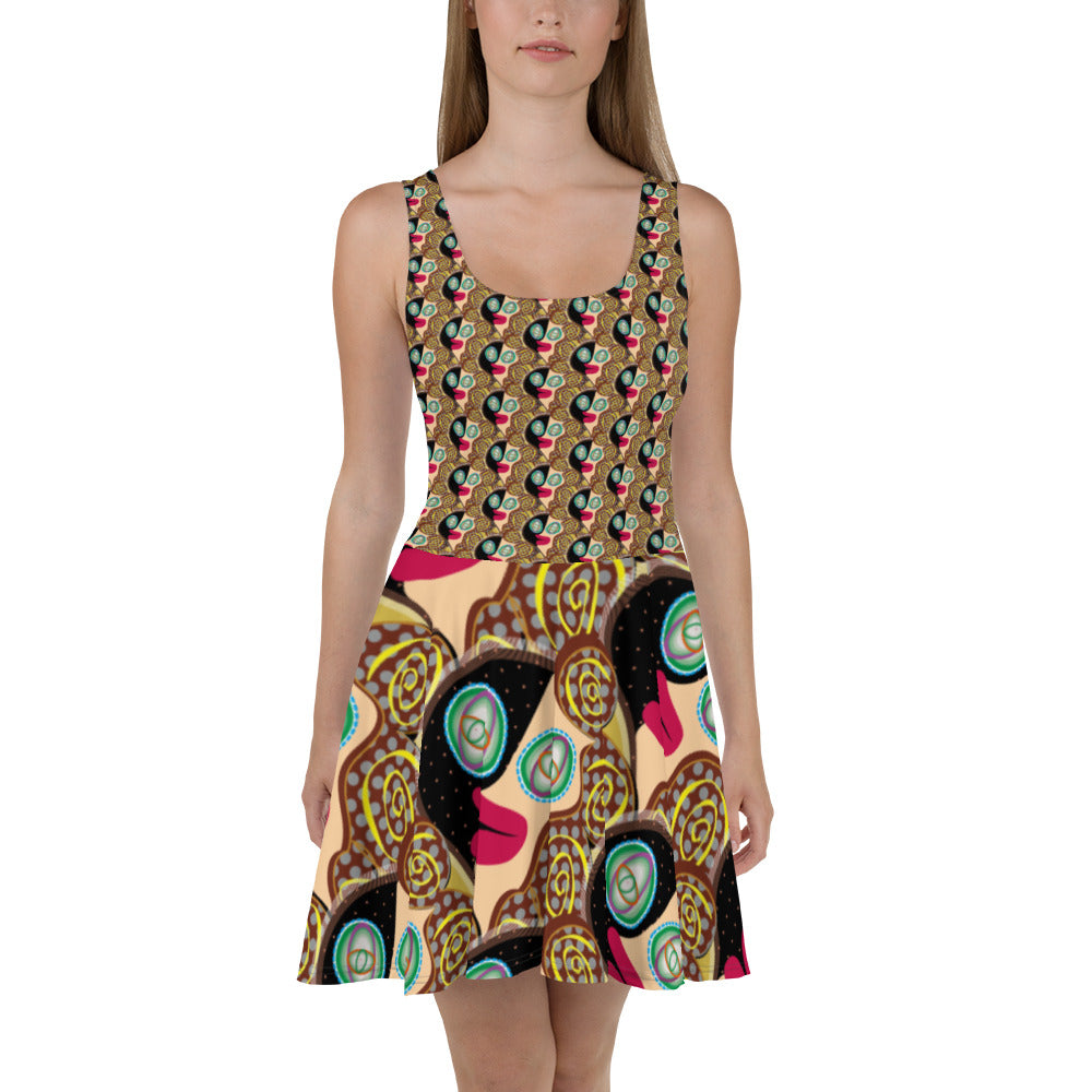 スケーターワンピース・ラメコ先生模様【CA002- SOP009】