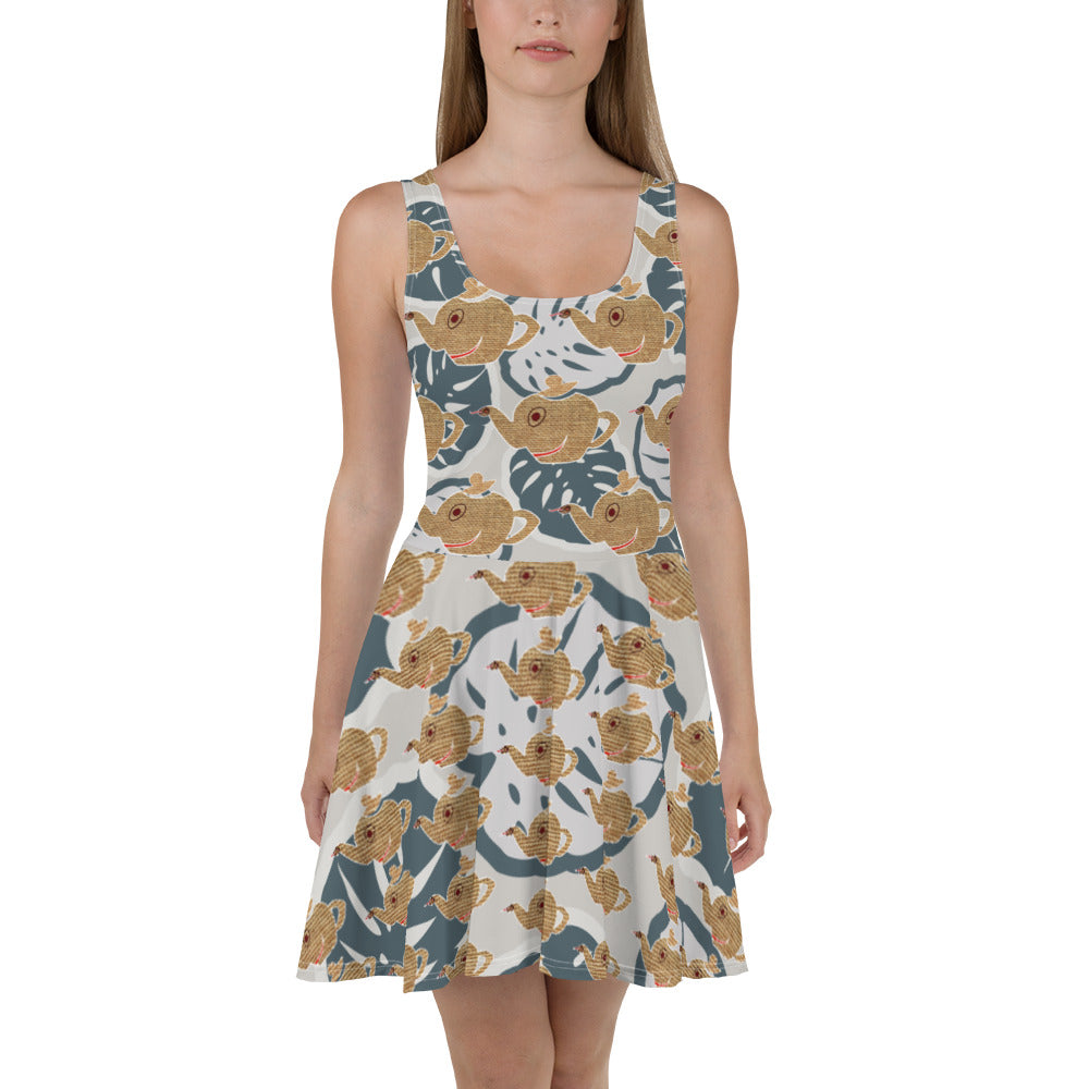 スケーターワンピース・ロピュズカフェドンゴロスロゴ・モダン【LC001- SOP018】