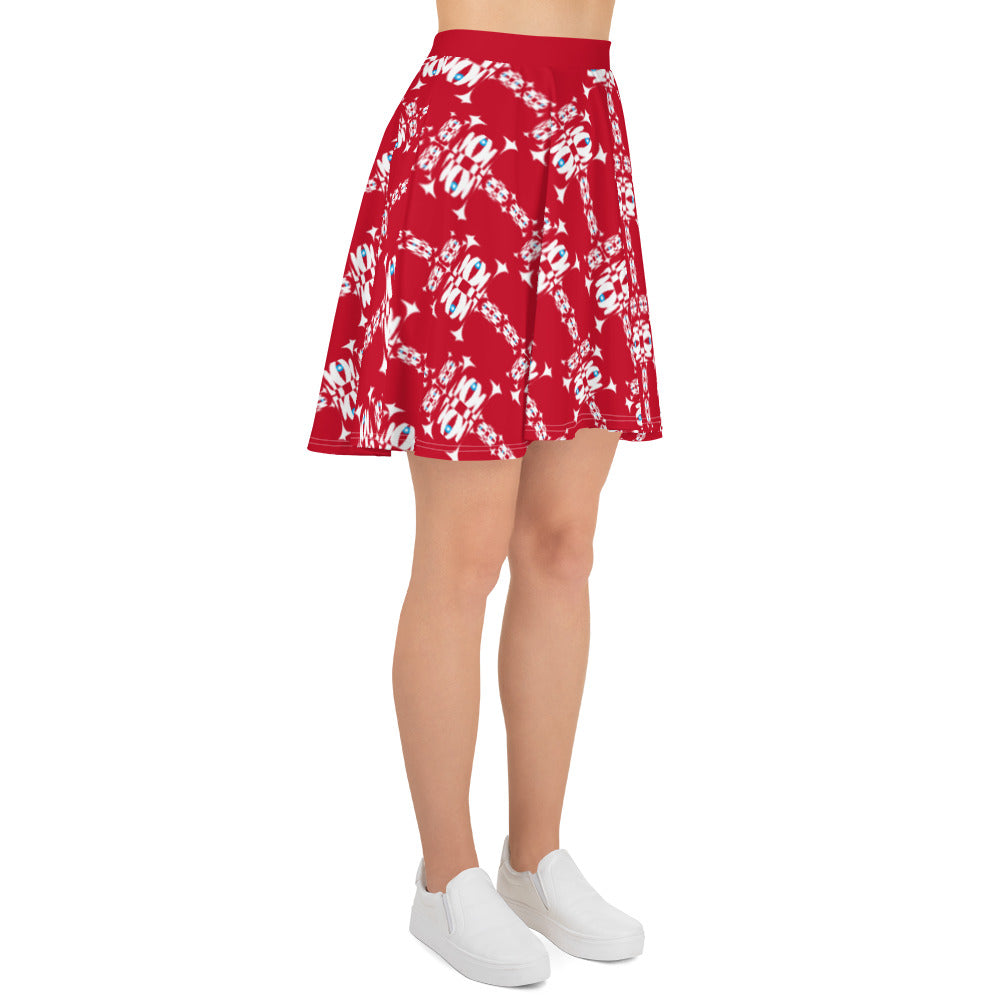 スケータースカート・イジドール模様赤【CA001- SSK005】