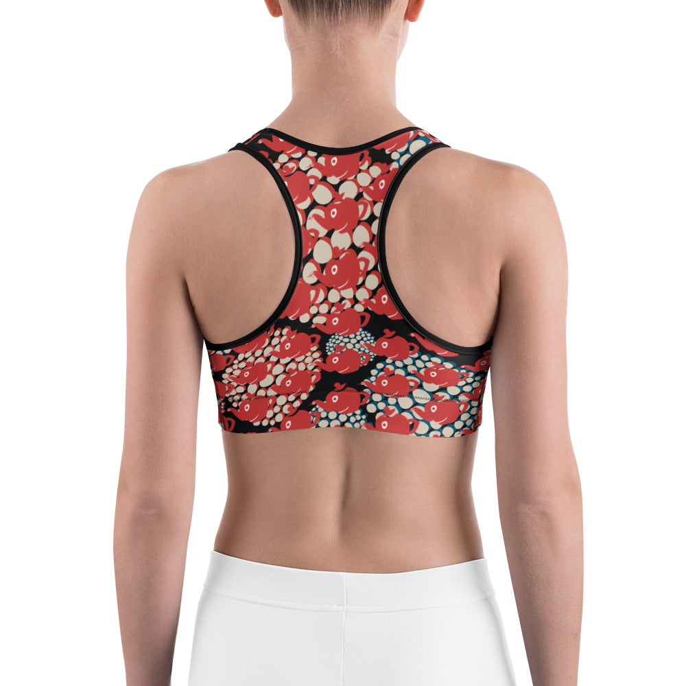 スポーツブラ・赤ティーブレーカーモダン【LC001-SBR015】