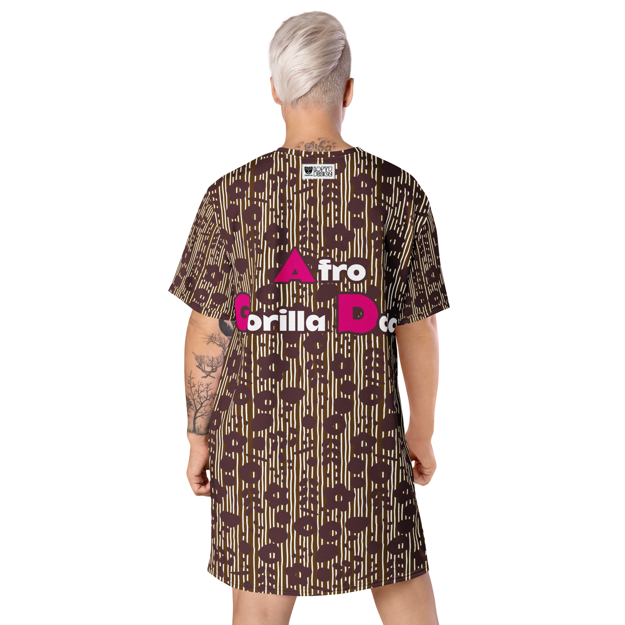 Tシャツワンピース・アフロゴリラダダ【CA076- TOP019】