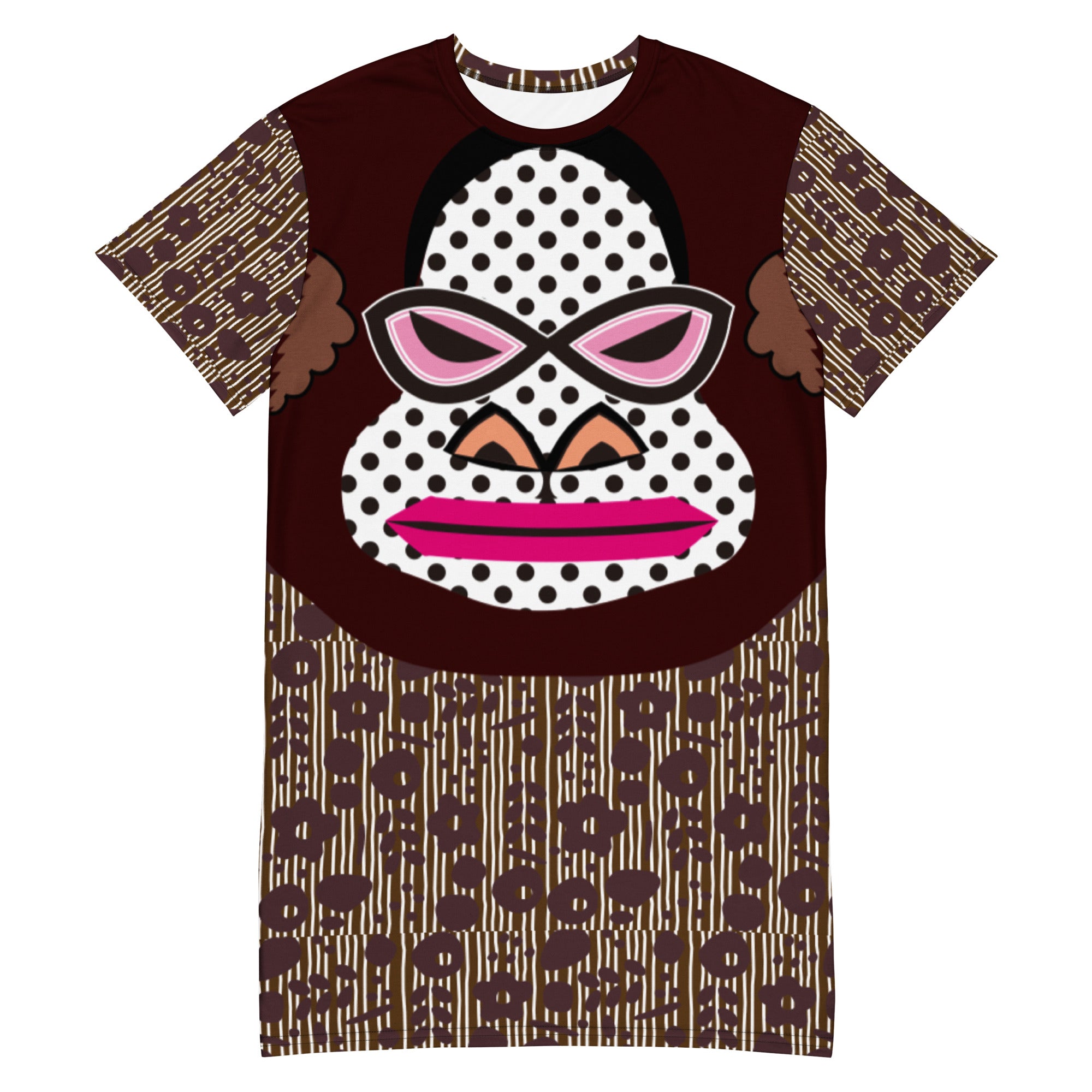 Tシャツワンピース・アフロゴリラダダ【CA076- TOP019】