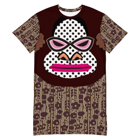 Tシャツワンピース・アフロゴリラダダ【CA076- TOP019】