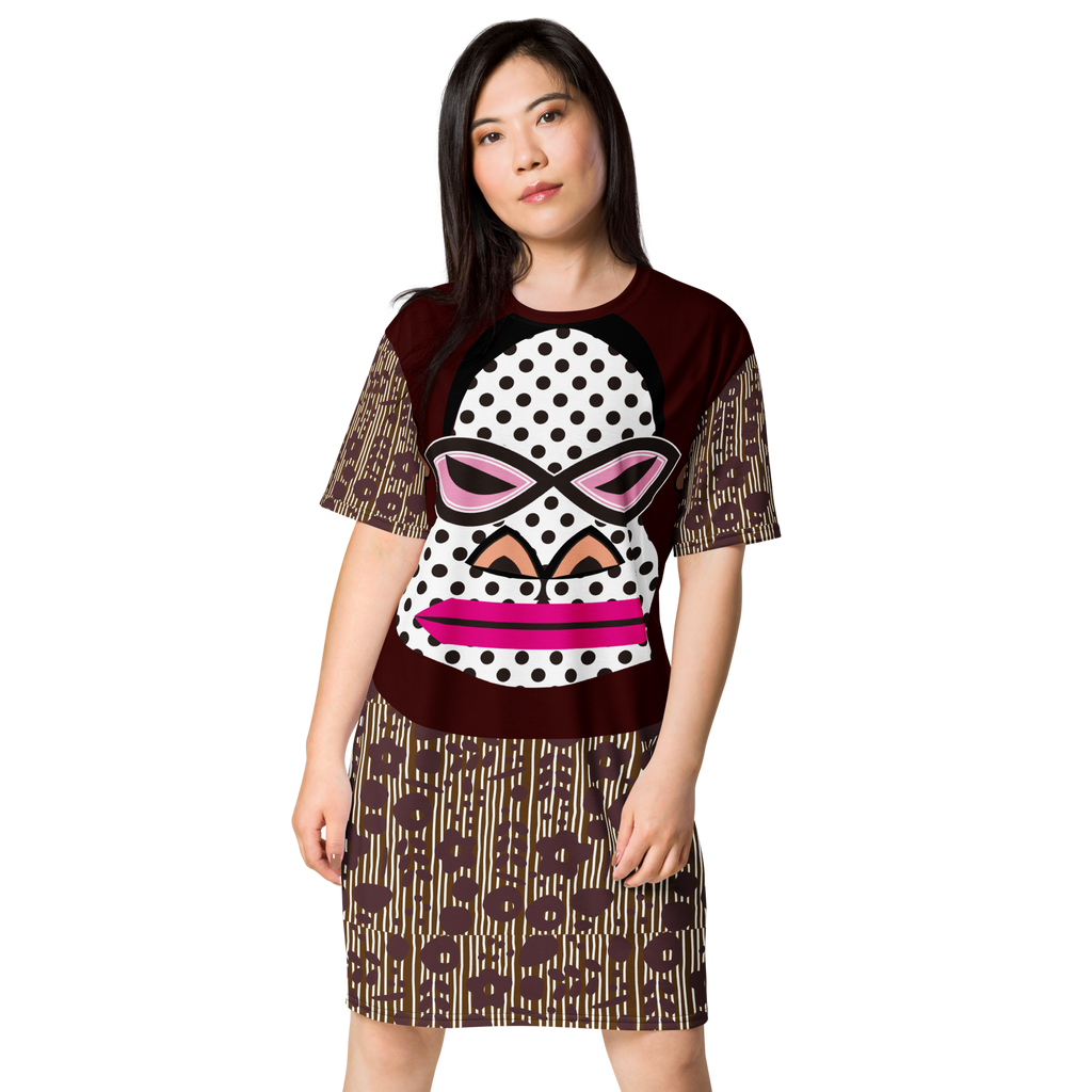 Tシャツワンピース・アフロゴリラダダ【CA076- TOP019】